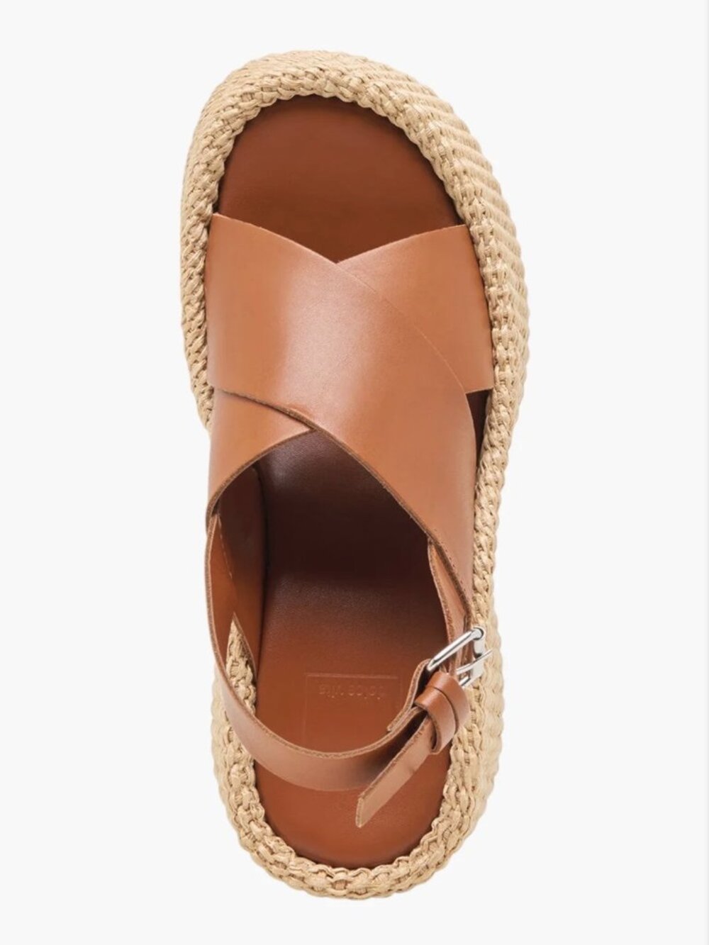 Dolce Vita Skylar Platform Crossband Espadrille Wedge Sandals Brown 8.5
